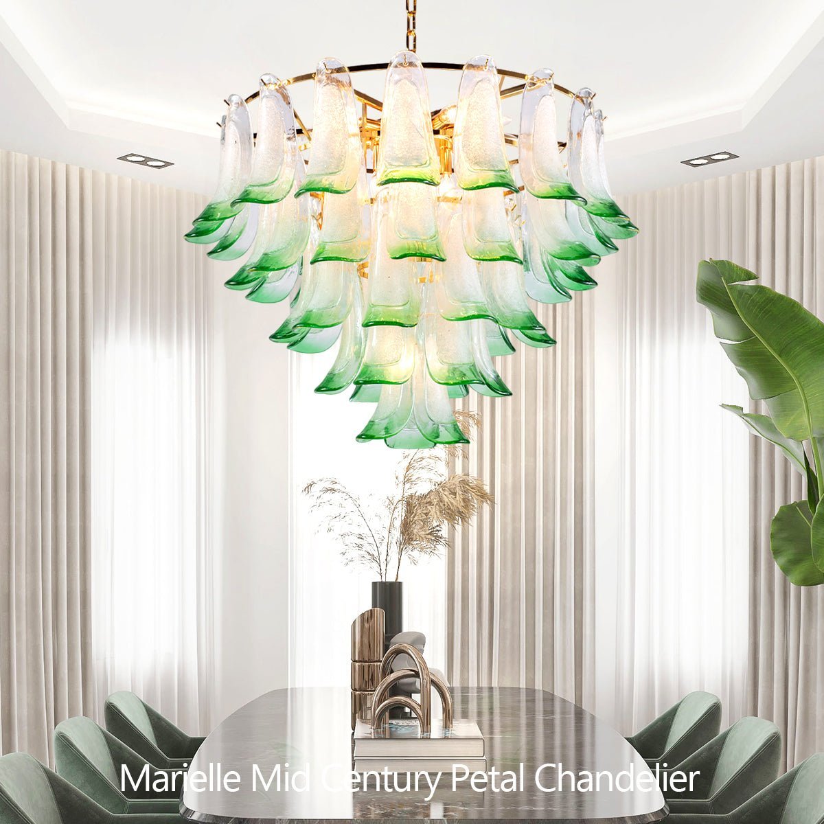 Marielle Mid Century Petal Chandelier - Manorlights