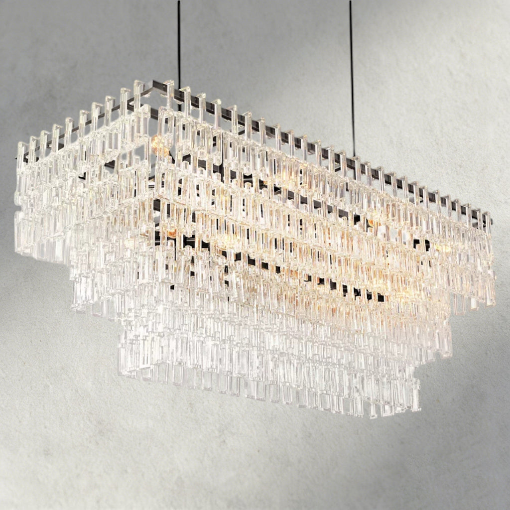 Marignan Tiered Rectangular Chandelier 60", 72"-chandelier-Manorlights