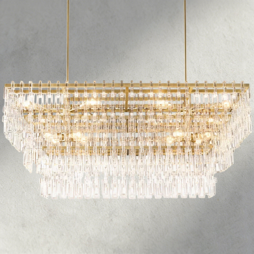 Marignan Tiered Rectangular Chandelier 60", 72"-chandelier-Manorlights