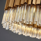 Milano Brushed Gold Crystal Chandelier - D32" - Manorlights