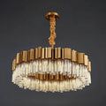 Milano Brushed Gold Crystal Chandelier - D24" - Manorlights