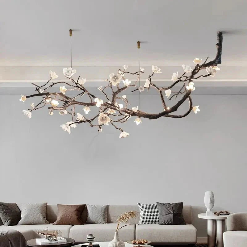Minas Rustic Tree Branch Chandelier - Black47.24” ( 120 cm )Warm White 3000KBlushlighting
