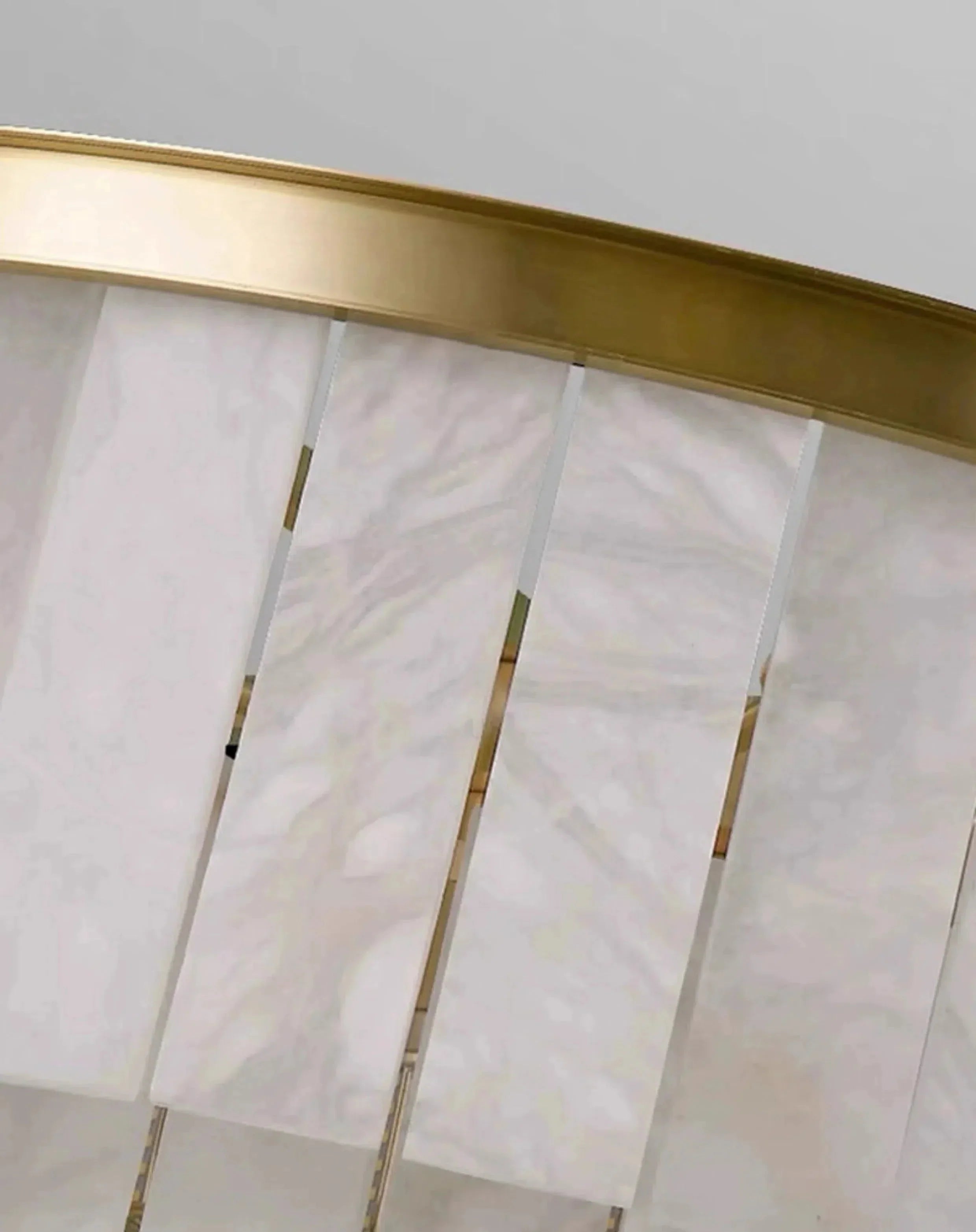 Modern Alabaster Tiered Chandelier - Copper+WhiteDia 100cm x H 77cm / D 39.4 x H 30.3Blushlighting