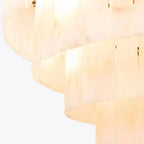 Modern Alabaster Tiered Chandelier - Copper+WhiteDia 100cm x H 77cm / D 39.4 x H 30.3Blushlighting