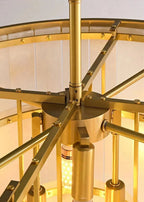 Modern Alabaster Tiered Chandelier - Copper+WhiteDia 100cm x H 77cm / D 39.4 x H 30.3Blushlighting