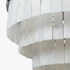 Modern Alabaster Tiered Chandelier - Copper+WhiteDia 100cm x H 77cm / D 39.4 x H 30.3Blushlighting