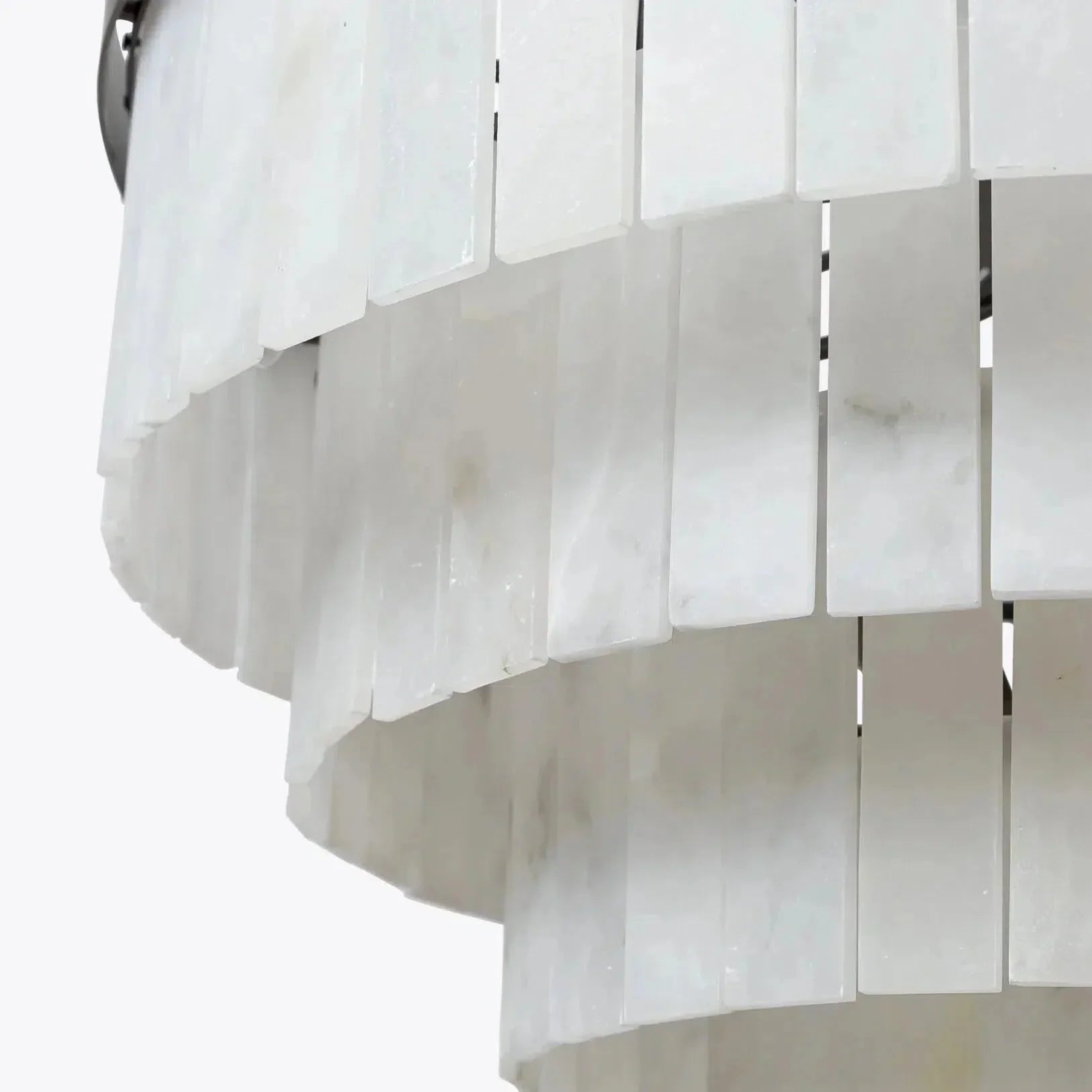 Modern Alabaster Tiered Chandelier - Copper+WhiteDia 100cm x H 77cm / D 39.4 x H 30.3Blushlighting