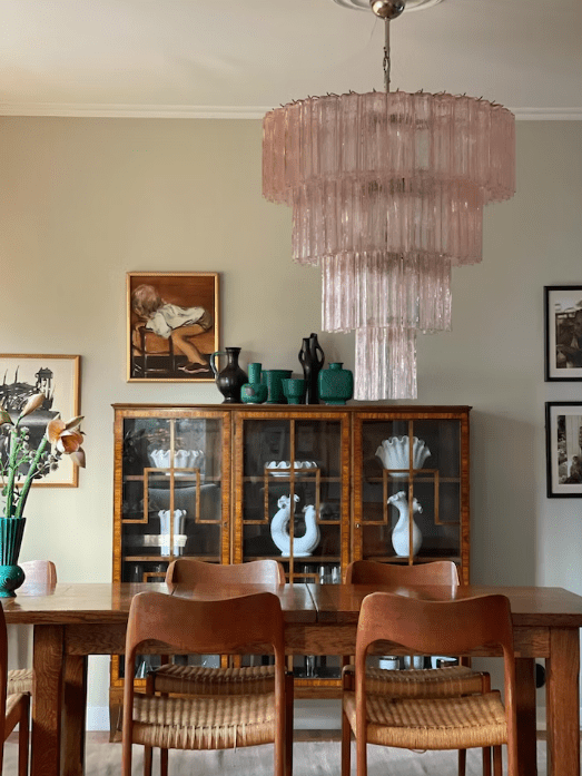 Modern Art Design 3/4/5/7 - Tier Hand - blown Glass Tiered Chandelier - 4 - Tier/D33.5"*H35"PinkWarm Light - Manorlights