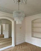Modern Art Design 3/4/5/7 - Tier Hand - blown Glass Tiered Chandelier - 5 - Tier/D29.88"*H31.5"ClearWarm Light - Manorlights