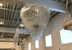 Modern Art Design 3/4/5/7 - Tier Hand - blown Glass Tiered Chandelier - 5 - Tier/D29.88"*H31.5"ClearWarm Light - Manorlights