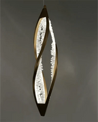 Modern Artistic DNA Twisted Leaf Natural Crystal Cluster Chandelier - D6.30"*H23.62"(D16cm*H60cm)Warm LightManorlights