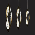 Modern Artistic DNA Twisted Leaf Natural Crystal Cluster Chandelier - D6.30"*H23.62"(D16cm*H60cm)Warm LightManorlights