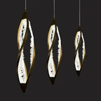 Modern Artistic DNA Twisted Leaf Natural Crystal Cluster Chandelier - D6.30"*H23.62"(D16cm*H60cm)Warm LightManorlights