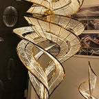 Modern Artistic Double Spiral Acrylic Chandelier for High Ceilings/Staircase/Foyer - D39.37"*H110.24"(D100cm*H280cm)/65kgWarm Light -  Manorlights