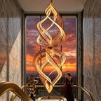 Modern Artistic Double Spiral Acrylic Chandelier for High Ceilings/Staircase/Foyer - D39.37"*H110.24"(D100cm*H280cm)/65kgWarm Light -  Manorlights