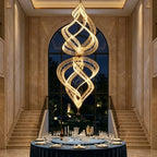 Modern Artistic Double Spiral Acrylic Chandelier for High Ceilings/Staircase/Foyer - D39.37"*H110.24"(D100cm*H280cm)/65kgWarm Light -  Manorlights