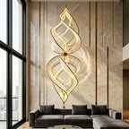 Modern Artistic Double Spiral Acrylic Chandelier for High Ceilings/Staircase/Foyer - D39.37"*H110.24"(D100cm*H280cm)/65kgWarm Light -  Manorlights