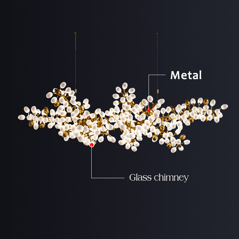 Modern Artistic Linear Elegant Grape Extra Large Chandelier - 70.9" LBlushlighting