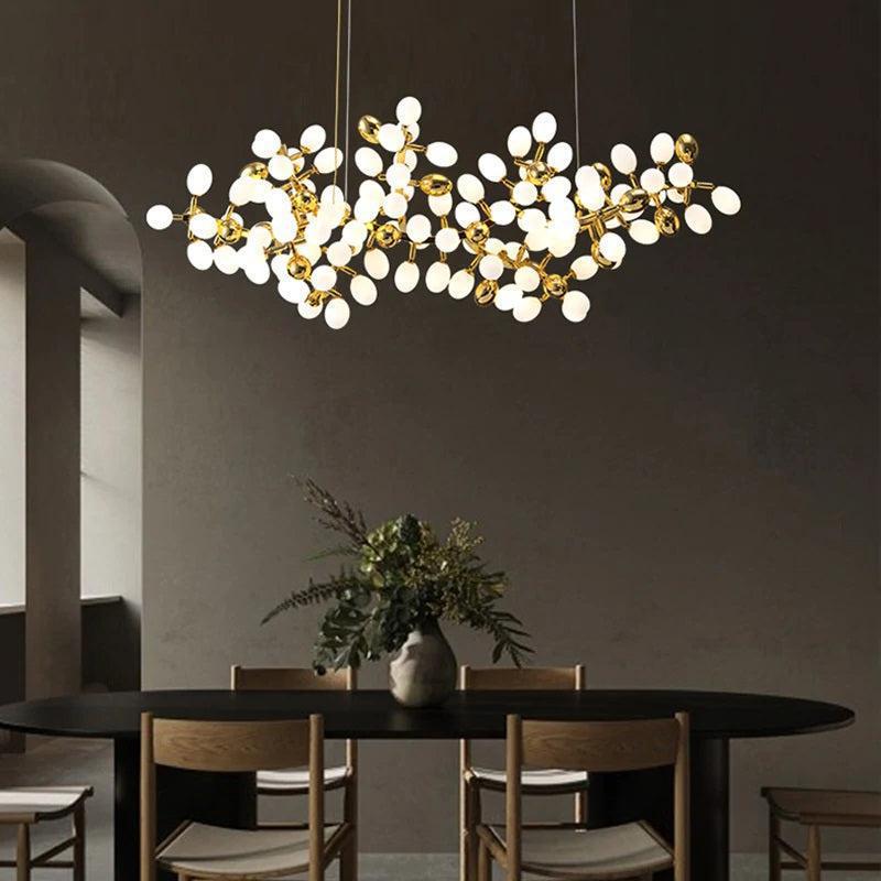 Modern Artistic Linear Grape Chandelier - 47.2" LBlushlighting