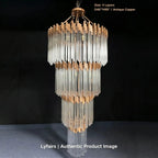 Modern Artistic Luxury Multi-layers Glam Glass Chandelier for High-Ceiling/Staircase/Foyer - 4 Layers/D40"*H95"BlackWarm LightManorlights