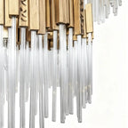 Modern Artistic Luxury Multi-layers Glam Glass Chandelier for High-Ceiling/Staircase/Foyer - 4 Layers/D40"*H95"BlackWarm LightManorlights