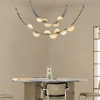 Modern Belt Alabaster Drops LED Chandelier - D74"*H47.2"/ Dia 188cm*H 120cmWarm LightManorlights