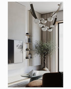 Modern Belt Alabaster Drops LED Chandelier - D74"*H47.2"/ Dia 188cm*H 120cmWarm LightManorlights