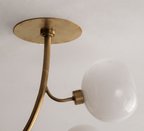 Modern Brass Branch Chandelier with Handcrafted Glass Globes - L62"*W22"*H50"(L157.5cm*W55.88cm*H127cm)Warm LightManorlights
