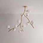 Modern Brass Branch Chandelier with Handcrafted Glass Globes - L62"*W22"*H50"(L157.5cm*W55.88cm*H127cm)Warm LightManorlights