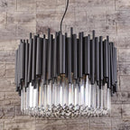 Modern Classic Black Crystal Round Chandelier 24"/ 32"/40" - W40" X H16"Manorlights