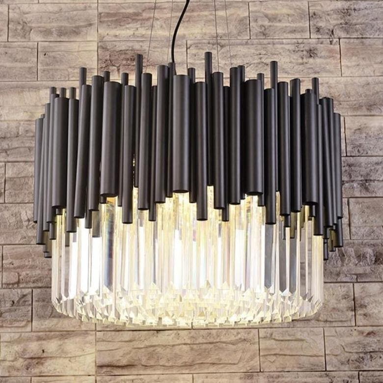 Modern Classic Black Crystal Round Chandelier 24"/ 32"/40" - W40" X H16"Manorlights