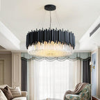Modern Classic Black Crystal Round Chandelier 24"/ 32"/40" - W32" X H16"Manorlights