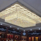 Modern Extra 2/3 Tiered Flush Mount Crystal Chandelier for Large Area-Chandeliers-Manorlights