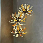 Modern Glass Firework Cluster Chandelier for Living Room/High Ceiling/Staircase - 3 Lights/D17.72''+D17.72''+D23.62''Warm LightManorlights