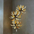 Modern Glass Firework Cluster Chandelier for Living Room/High Ceiling/Staircase - 3 Lights/D17.72''+D17.72''+D23.62''Warm LightManorlights