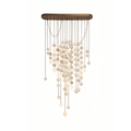 Modern Hanging Spherical Alabaster Chandelier for High Ceilings - 100 Balls/L38"*W18"*H108" (L96.5cm*W45.7cm*H274.3cm)Warm LightManorlights