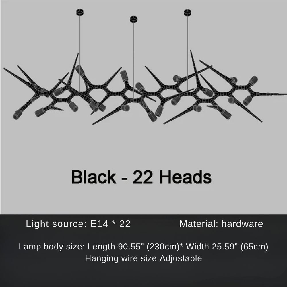 Modern Trendy Dining Room Lighting - 177” (L450cm)Warm light 3000KManorlights