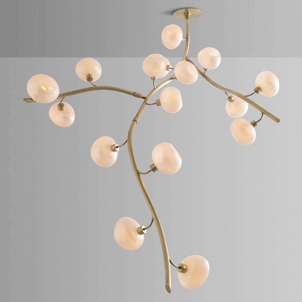 Modern Vertical Branches Glass Globe Chandelier - L84"*W48"*H48"(L213.36cm*W121.92cm*H121.92cm)Warm LightManorlights