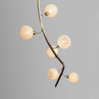 Modern Vertical Handcrafted Glass Globe Chandelier for High Ceilings - D45"*H132.5"Warm LightBlushlighting