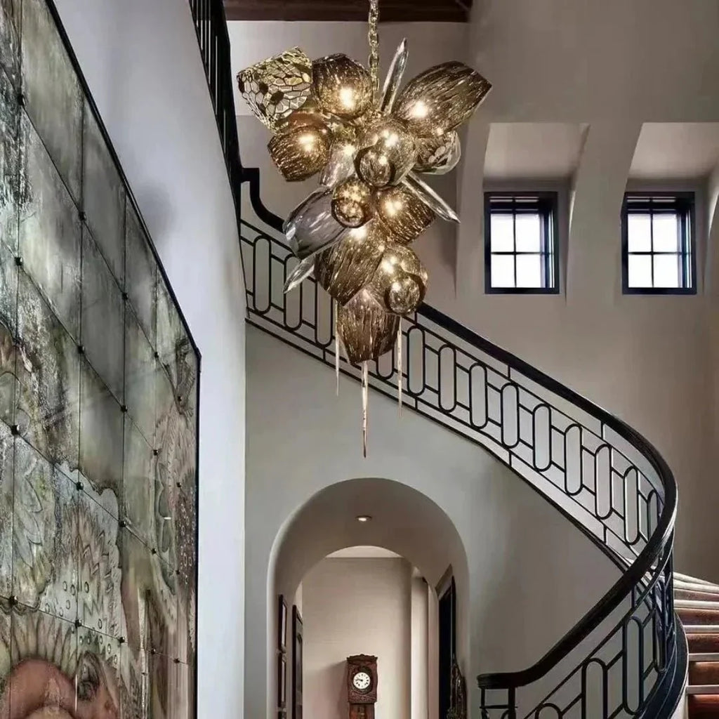 Modern Wine Glass Shape Chandelier Italian Light Luxury Light Fixture for Dining Room/Living Room-Chandeliers-Manorlights