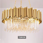 Astra Gold/Chrome Crystal Chandelier for Living Room & Dining Room-Crystal Chandelier-Manorlights