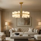 Lunara Alabaster Chandelier by Manorlights