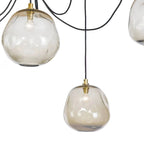 Molten Spider Small With Smoke Glass - Natural Brass + SmokeManorlights