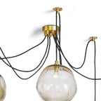 Molten Spider Small With Smoke Glass - Natural Brass + SmokeManorlights