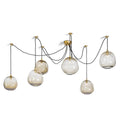 Molten Spider Small With Smoke Glass - Natural Brass + SmokeManorlights
