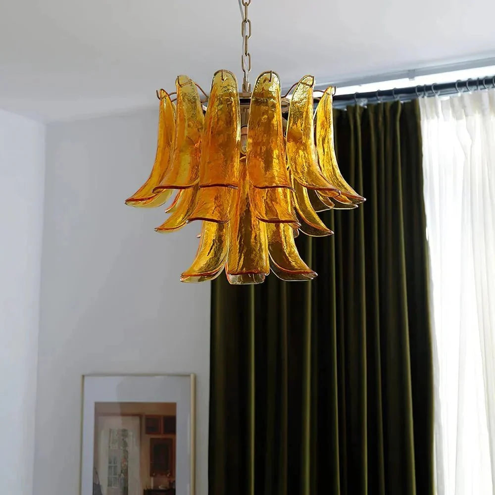 Murano Chandelier - 3 Layer ∅ 19.6″ x H 16.9″ / Dia 50cm x H 43cmWhitePolished NickelBlushlighting