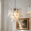 Murano Chandelier - 3 Layer ∅ 19.6″ x H 16.9″ / Dia 50cm x H 43cmWhitePolished NickelBlushlighting