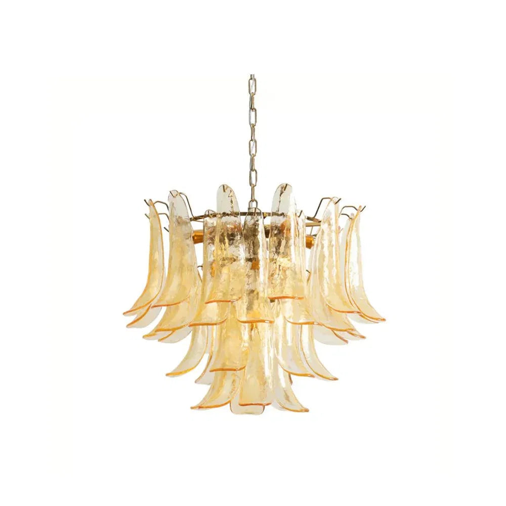 Murano Chandelier - 5 Layer D 76cm x H 78cm / ∅ 30″ x H 30.7″WhitePolished NickelBlushlighting