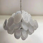 Murano Chandelier 36 White Disks - Dia 19.7″(50cm) x H 19.7″(50cm)WhiteBlushlighting