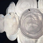 Murano Chandelier 36 White Disks - Dia 19.7″(50cm) x H 19.7″(50cm)WhiteBlushlighting